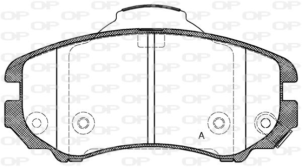 OPEN PARTS Комплект тормозных колодок, дисковый тормоз BPA0953.02